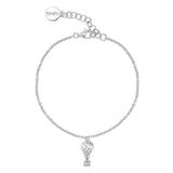 925   Sterling Silver Soft Bracelet, 8 White Cubic Zirconia | Rzar11