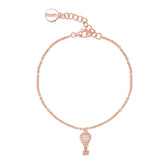 925   Sterling Silver Soft Bracelet, Rose Gold Plating, 89 White Cubic Zirconia | Rzar16