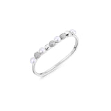 925   Sterling Silver Ring, 91 White Cubic Zirconia, 4 Natural Pearl | Rzaz033