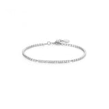 925   Sterling silver bracelet, 6 white cubic zirconias | rzb032