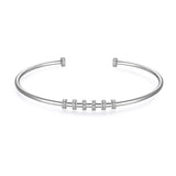 925° Sterling Silver Bracelet, 64 White Cubic Zirconias | Rzb038B
