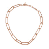 925  Sterling Silver Choker Necklace, Rose Gold Plating, 532 White Cubic Zirconia | Rzbi07