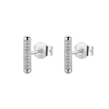 925  Sterling Silver Lobe Earrings, 54 White Cubic Zirconia | Rzbi70