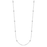 925   Sterling Silver Cable Chain Long Necklace | Rzc056