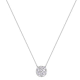925   Sterling Silver Short Necklace, 13 White Cubic Zirconia | Rzge09