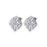 925   Sterling Silver Lobe Earrings, 50 White Cubic Zirconia | Rzge40