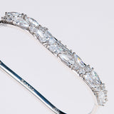 925   Sterling Silver Double Ring , 25 White Cubic Zirconia | Rzge52