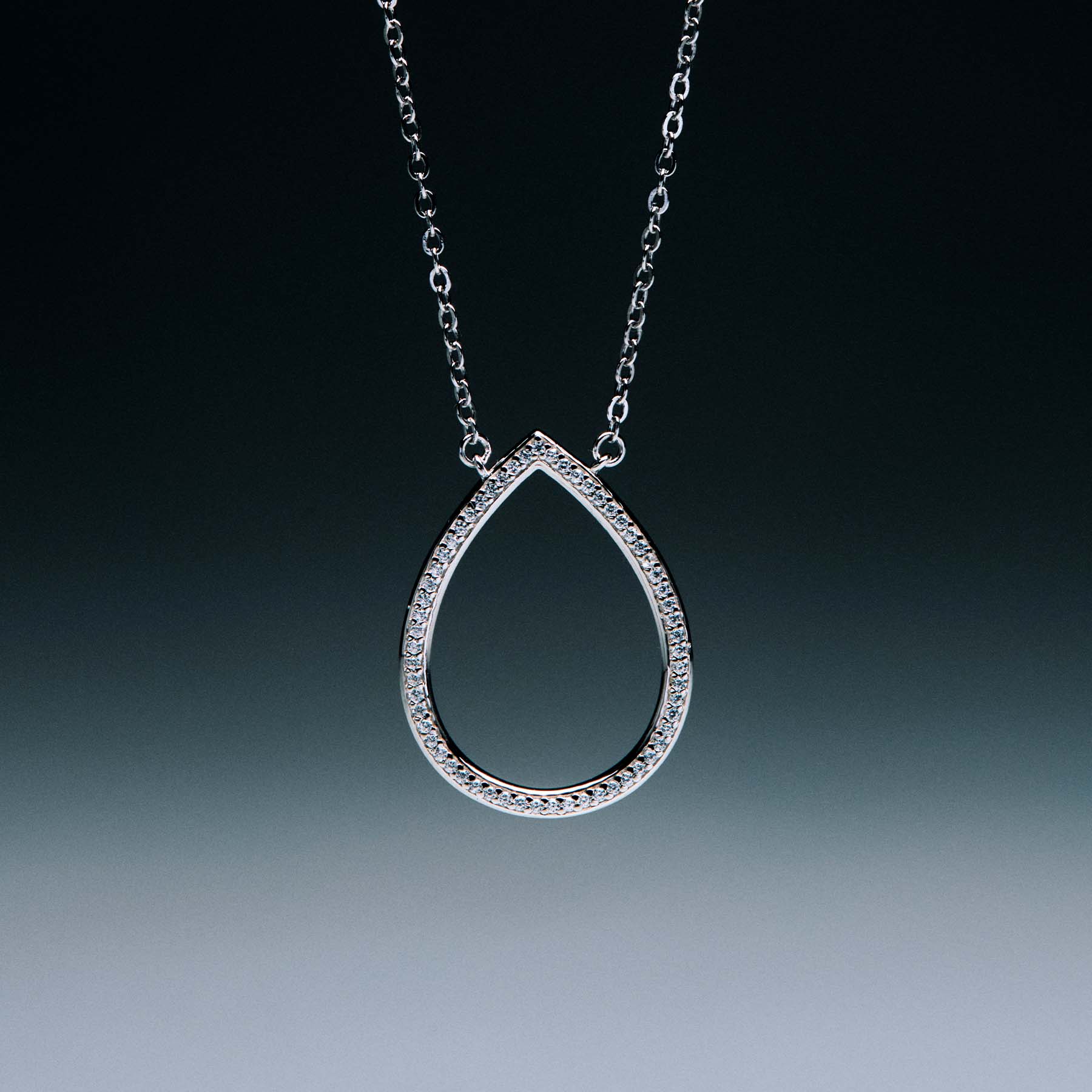 925  Sterling Silver Short Necklace, 107 White Cubic Zirconia | Rzso05