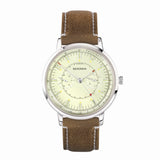 Sekonda 1978 Mens Watch | Silver Case & Tan Leather Strap with Cream Dial | 30099
