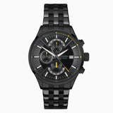 Sekonda Speed Dual Time Mens Watch | Black Alloy Case & Stainless Steel Bracelet with Black Dial | 30111