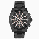 Sekonda Pacific Wave Chronograph Mens Watch | Black Stainless Steel Case & Bracelet with Black Dial | 30117
