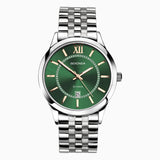 Sekonda Classic Mens Watch | Silver Alloy Case & Stainless Steel Bracelet with Green Dial | 30140