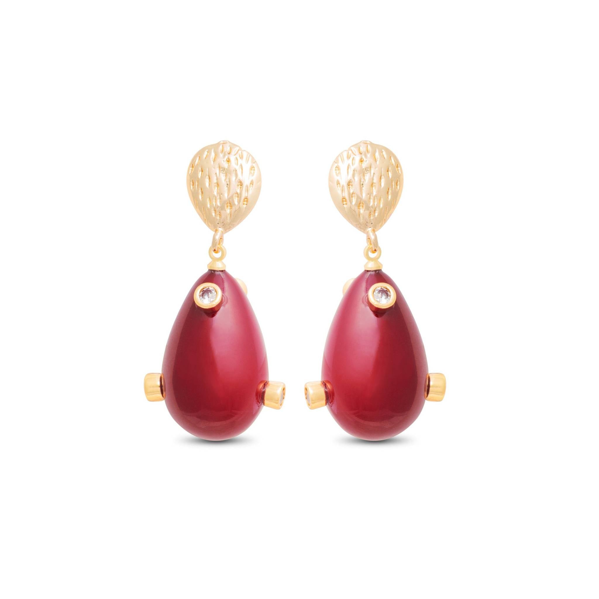 Luxenter Faqqar Earrings | Sterling Silver Colourful Drop Earrings | 