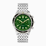 Accurist Dive Men's Chronograph Watch | Two Tone Case & Stainless Steel Bracelet with Samphire Green Dial | 42mm