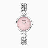 Accurist Jewellery Ladies Watch | Silver Case & Stainless Steel Bracelet with Rose Quartz Dial | 28mm