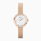 Accurist Jewellery Ladies Watch | Rose Gold Case & Stainless Steel Mesh Bracelet with Mother of Pearl Dial | 28mm
